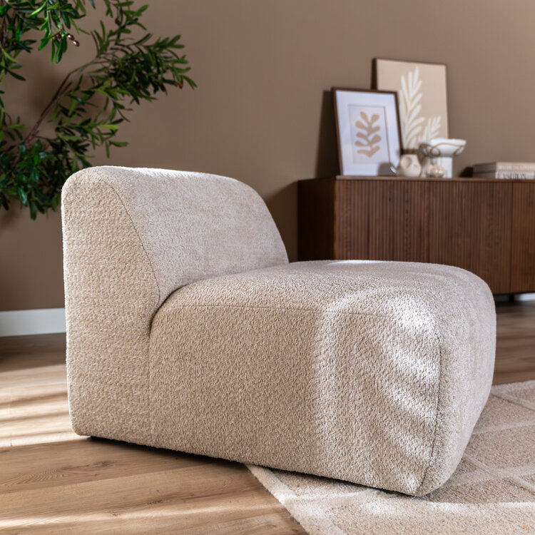 Fauteuil Maine bouclé off white