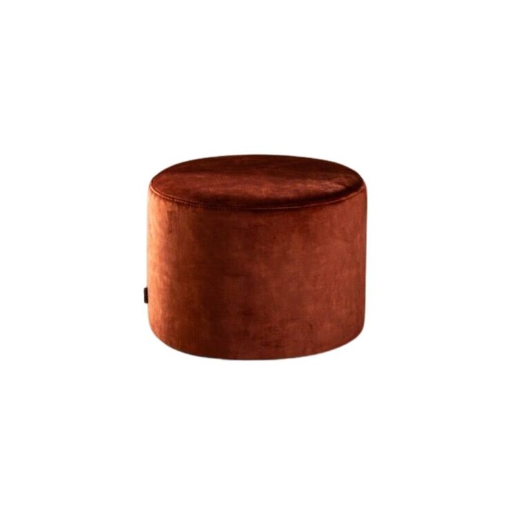 Velvet poef Beau koper