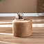 Eco-leren poef Kyla beige