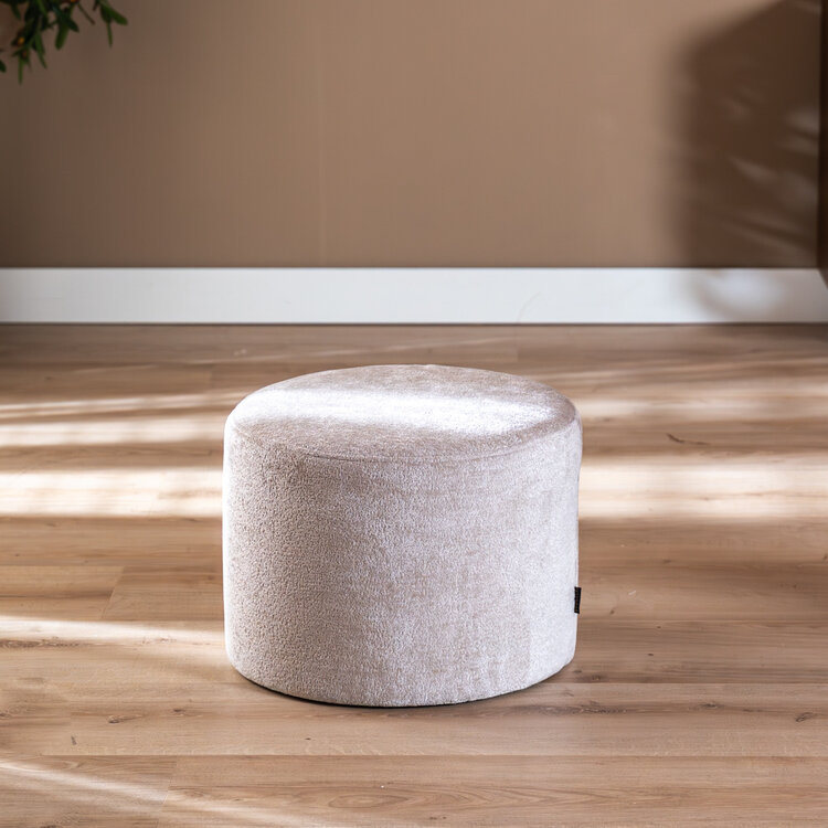 Bouclé poef Nora beige
