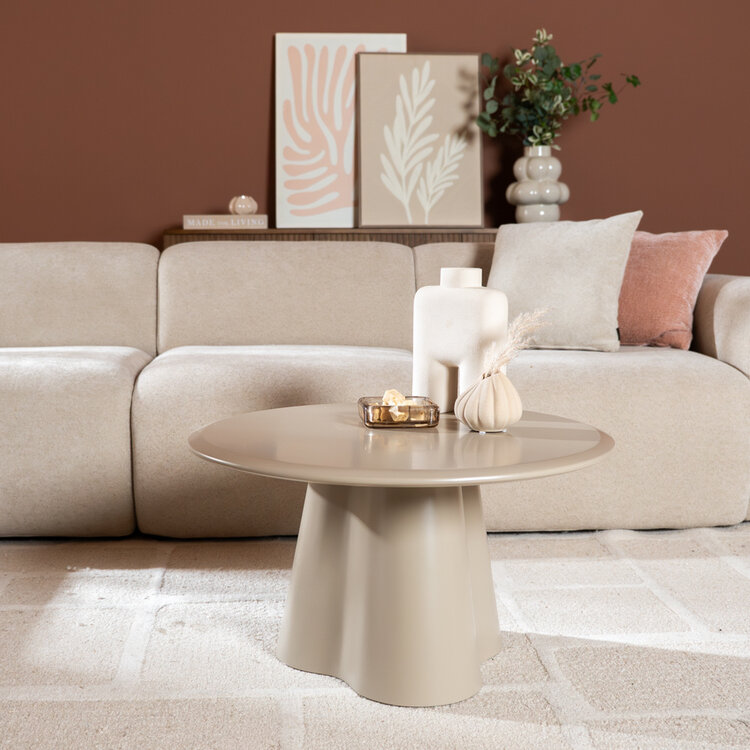 Salontafel Orion rond ø70 cm taupe