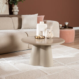 Salontafel Orion rond ø70 cm taupe