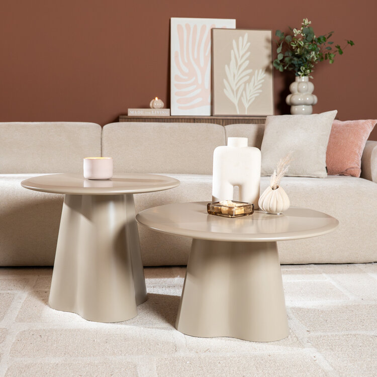 Salontafel Orion rond ø70 cm taupe