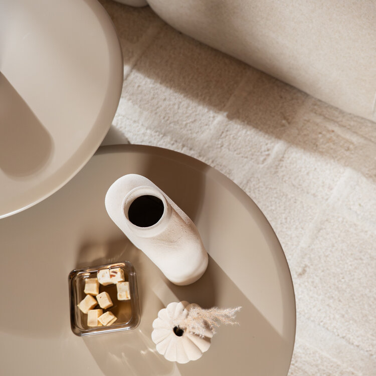 Bijzettafel Orion rond ø60 cm taupe