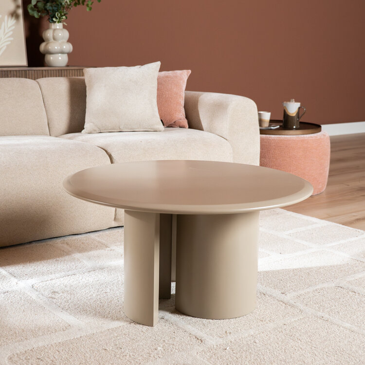 Salontafel Nova rond ø80 cm taupe