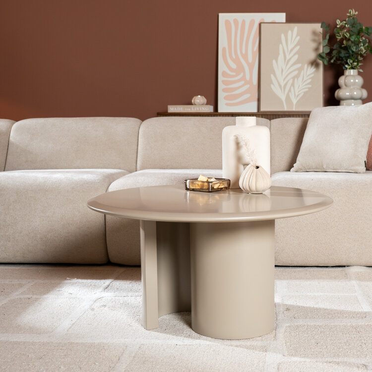 Salontafel Nova rond ø80 cm taupe