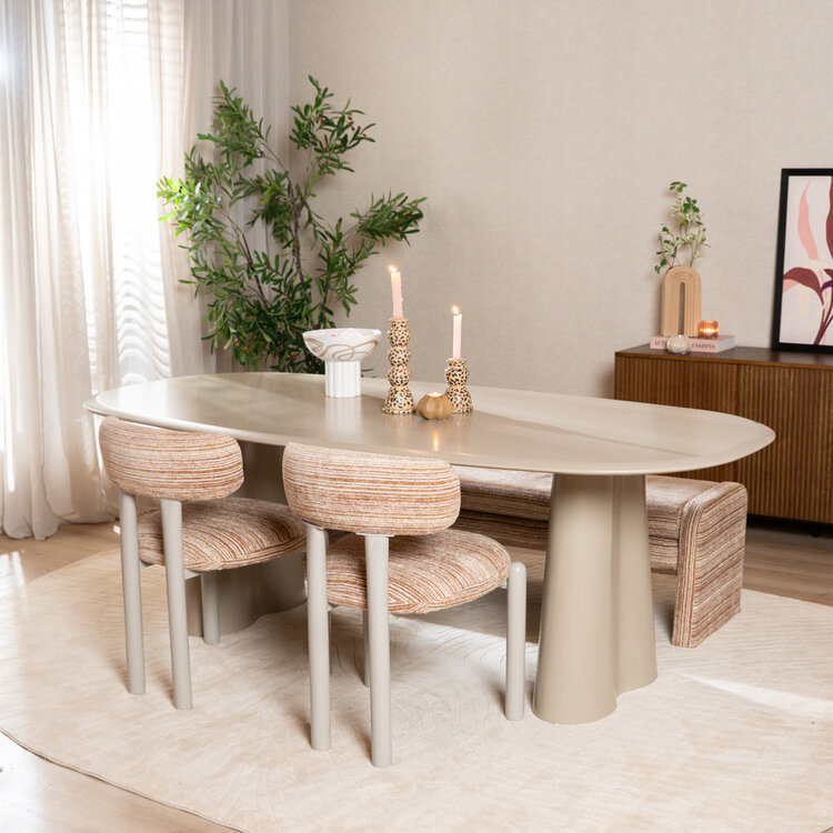 Eetkamertafel Cosmo 220 x 110 cm taupe