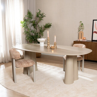 Eetkamertafel Cosmo 220 x 110 cm taupe
