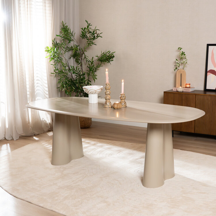 Eetkamertafel Cosmo 220 x 110 cm taupe