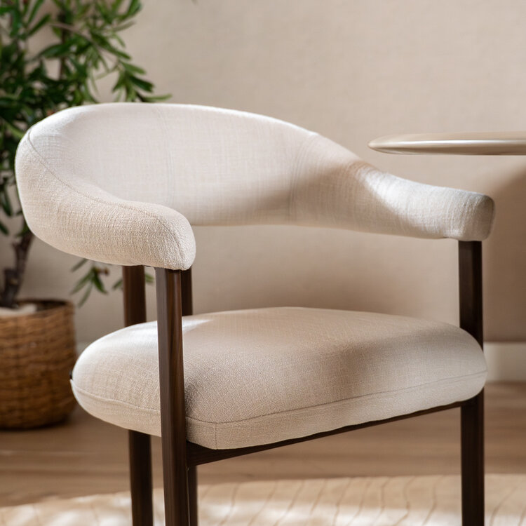 Eetkamerstoel Nori linnen off white