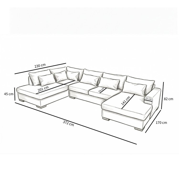 U-bank Kyle 6-zits chenille paars