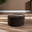 Poef Blair rond chenille bruin ø70 cm