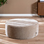 Poef Chloe rond chenille taupe ø100 cm