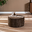 Poef Elle rond chenille mocha ø70 cm