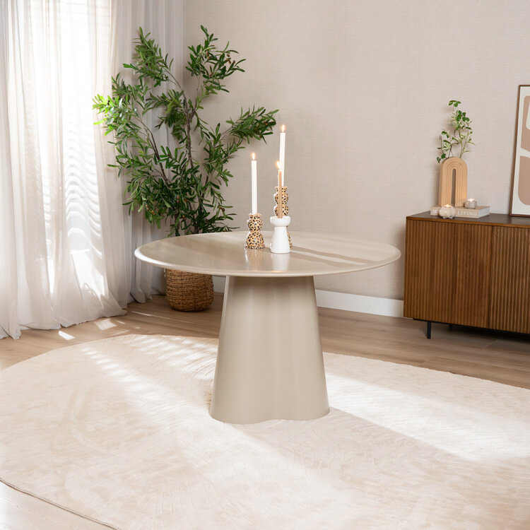 Eettafel Orion ø 120 cm taupe