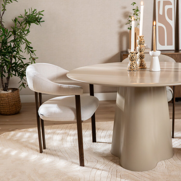 Eettafel Orion ø 120 cm taupe