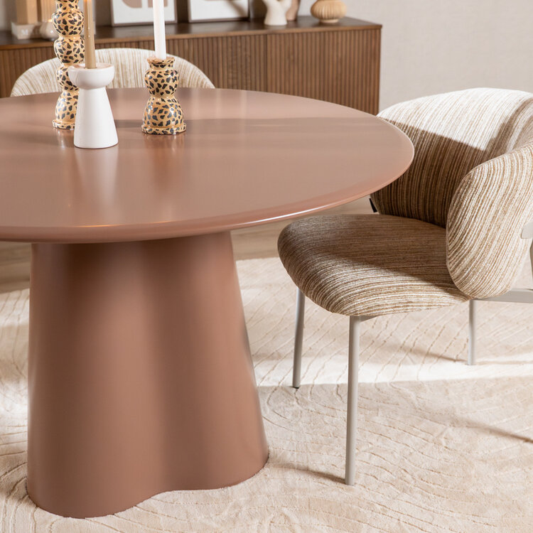 Eettafel Orion ø 120 cm mocha mousse