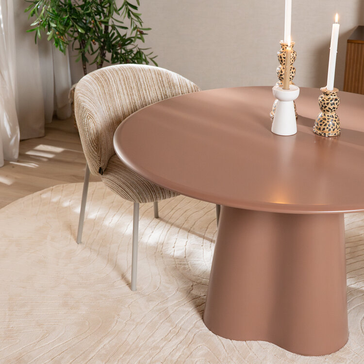 Eettafel Orion ø 120 cm mocha mousse