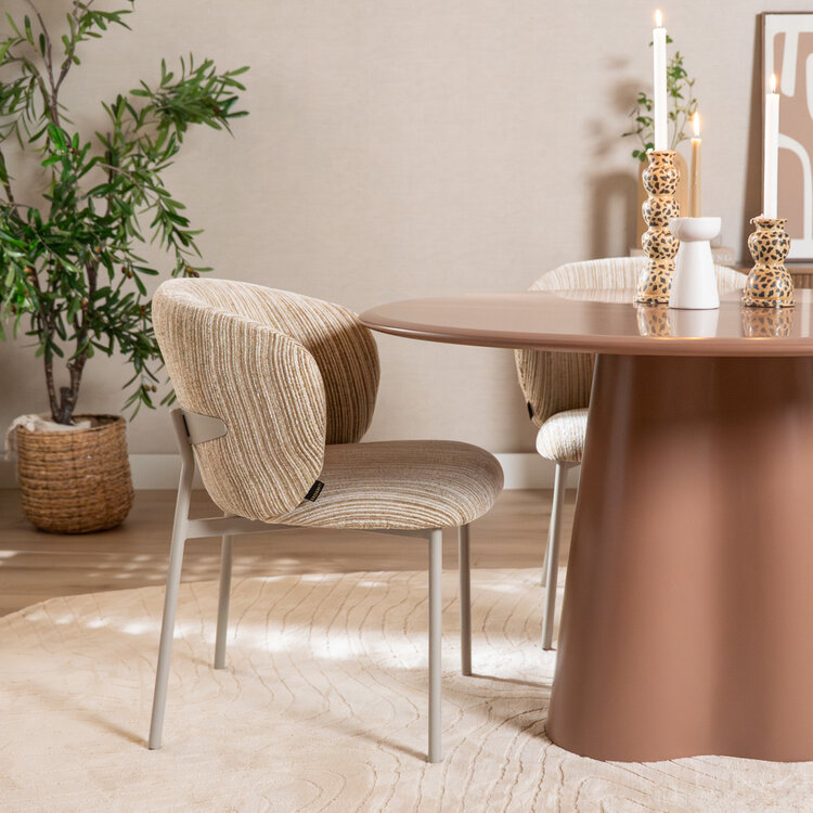 Eettafel Orion ø 120 cm mocha mousse