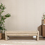 Eetkamerbank Ravi chenille beige/taupe 160 cm