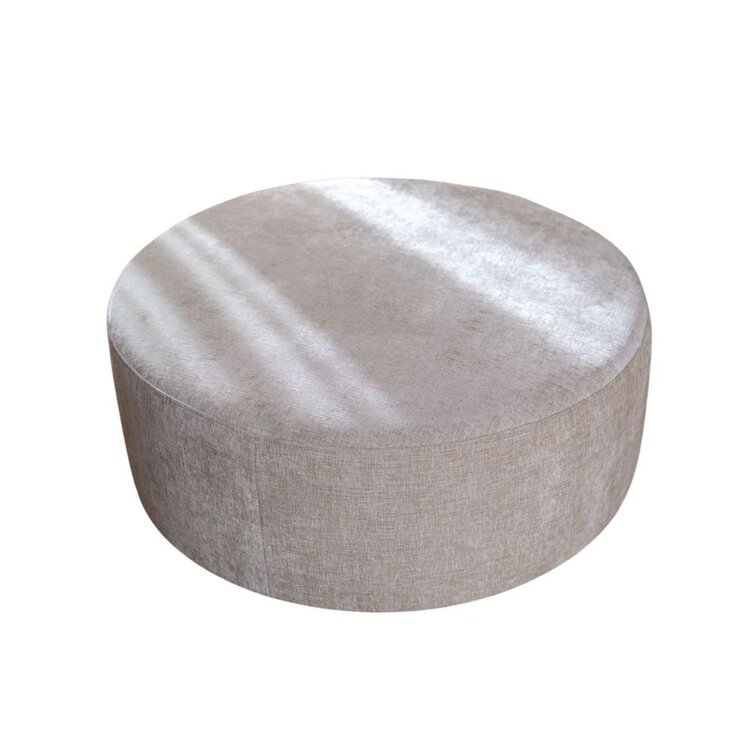 Poef Elle rond chenille sand ø100 cm