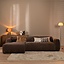 Hoekbank Maine chenille stof bruin links