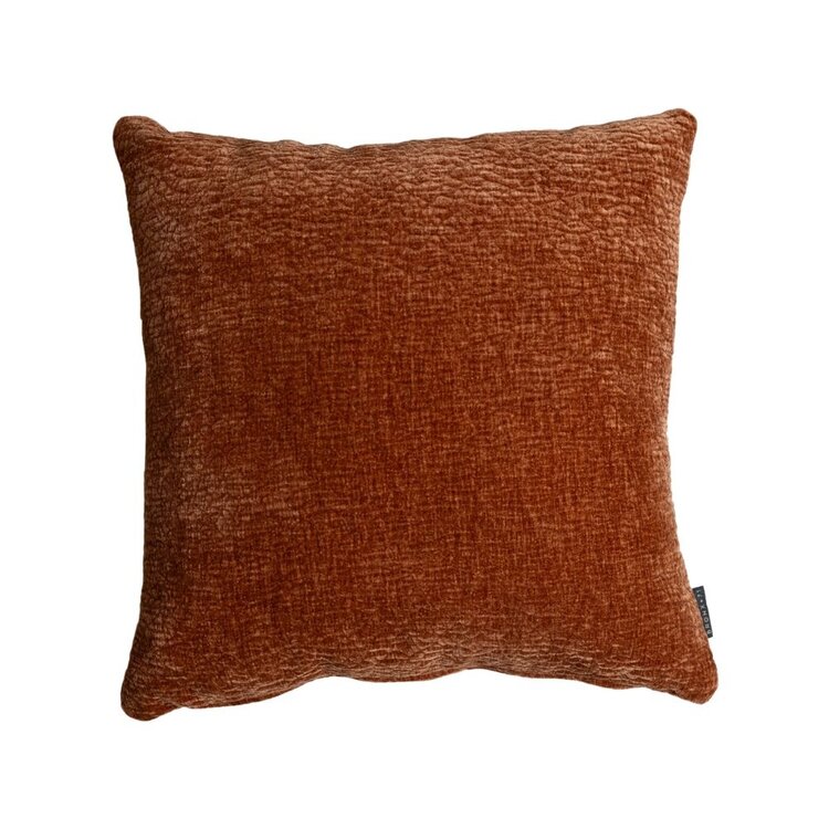 Sierkussen Day chenille terracotta 45 x 45