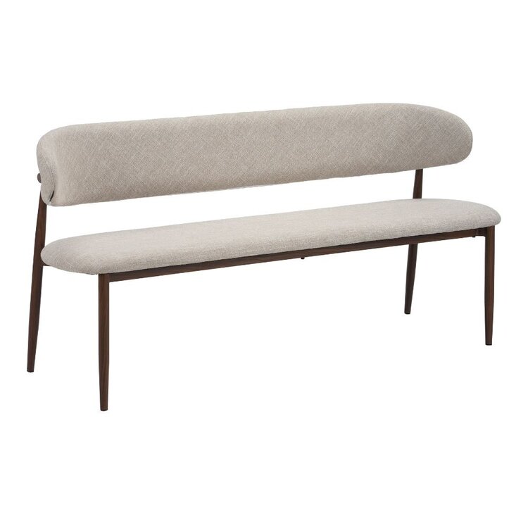 Eetkamerbank Lara linnen taupe 160 cm