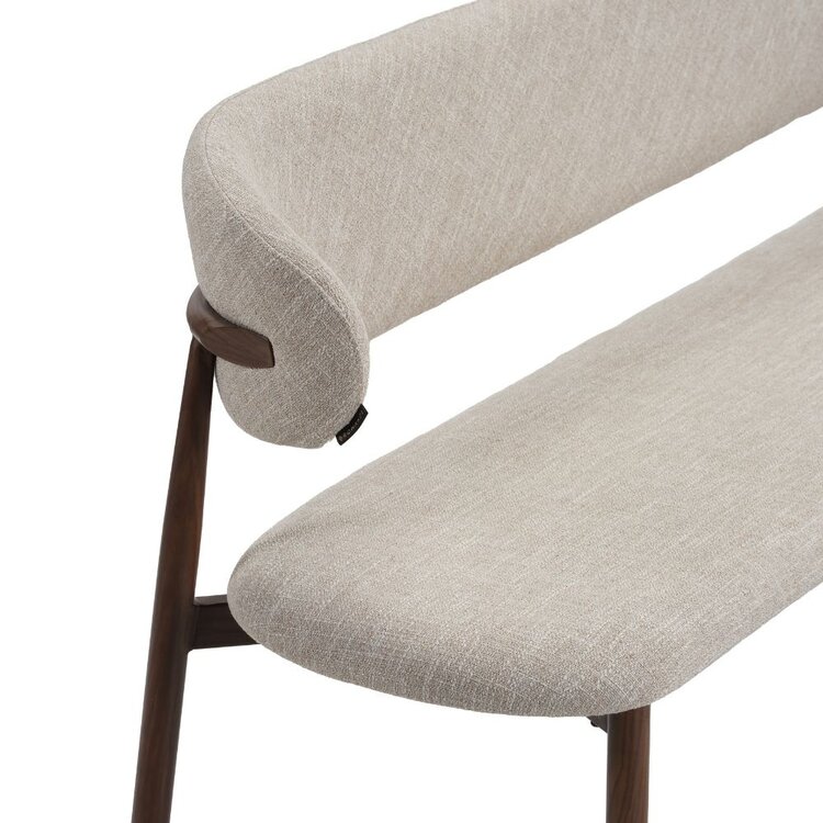 Eetkamerbank Lara linnen taupe 160 cm