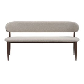 Eetkamerbank Lara linnen taupe 160 cm