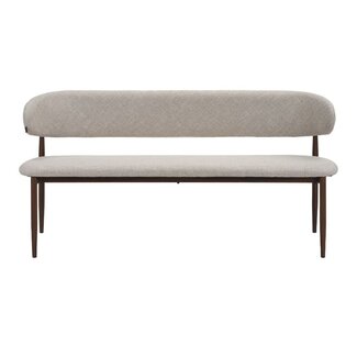 Eetkamerbank Lara linnen taupe 160 cm