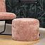 Poef Juna chenille stof roze