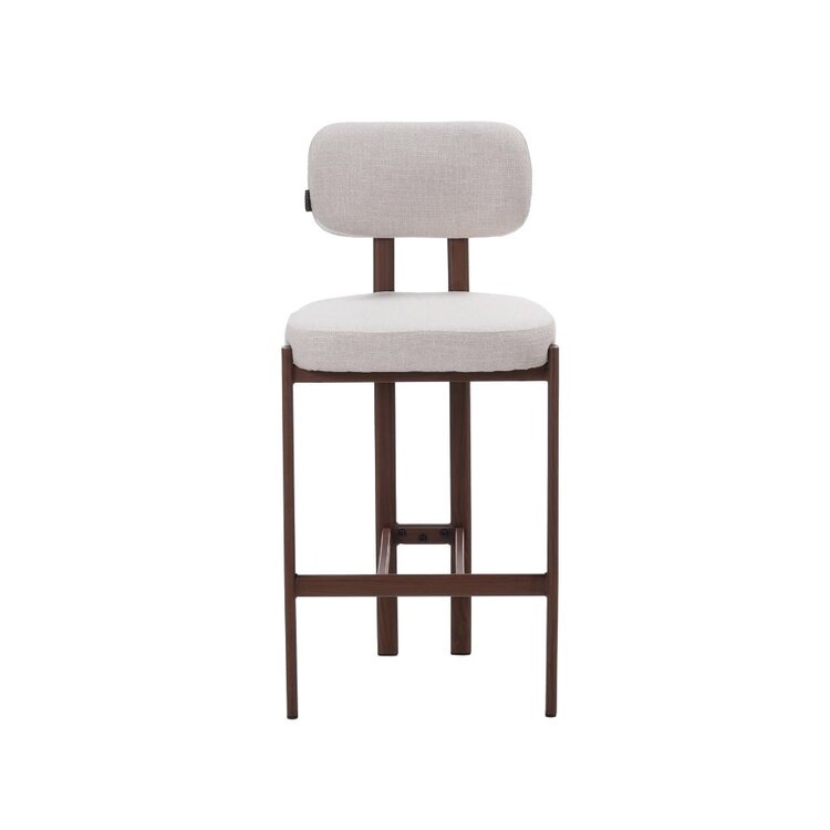 Barkruk Nori linnen off white 70 cm