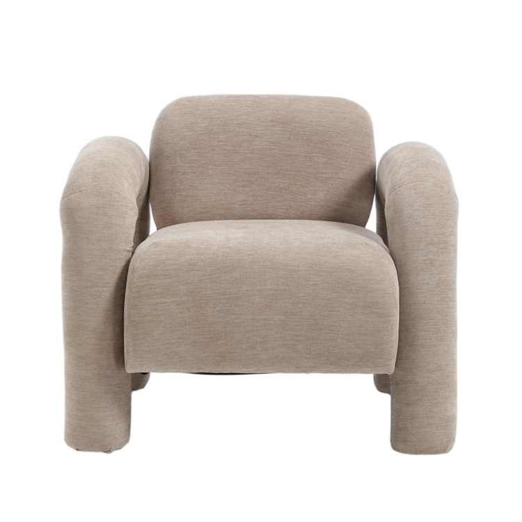 Fauteuil Tess velvet beige