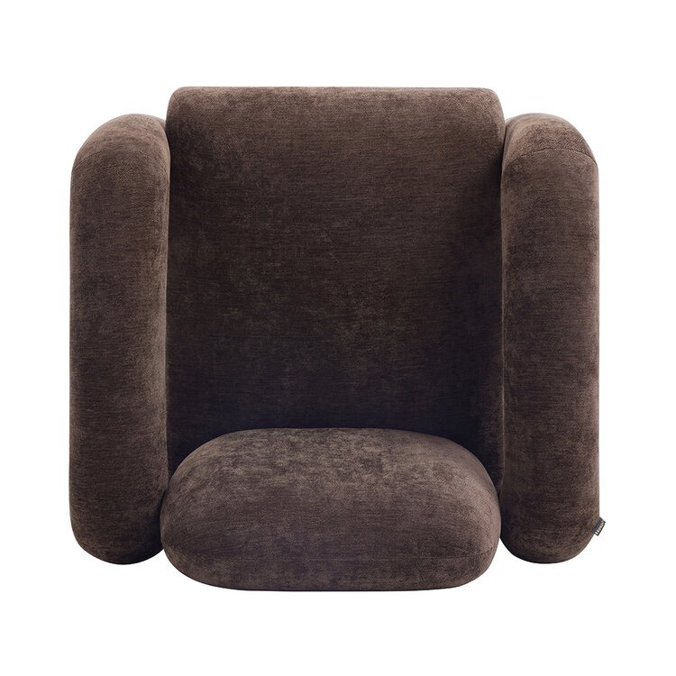 Fauteuil Tess velvet bruin