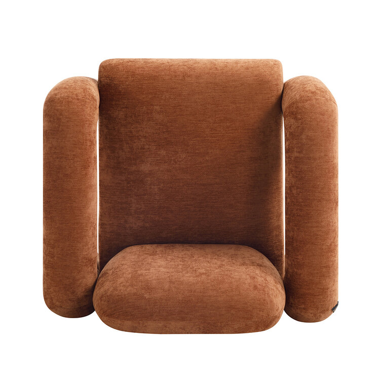 Fauteuil Tess velvet oker