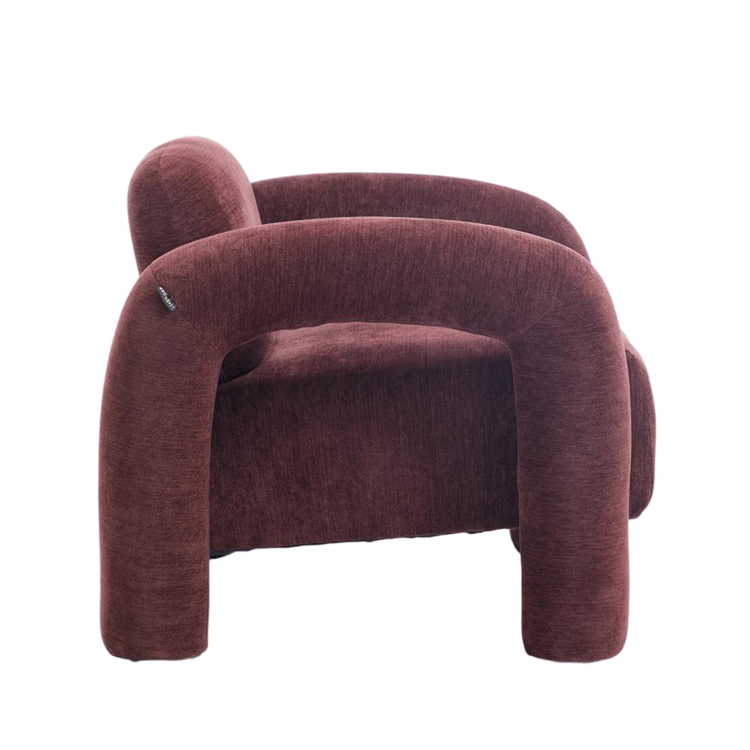 Fauteuil Tess velvet paars