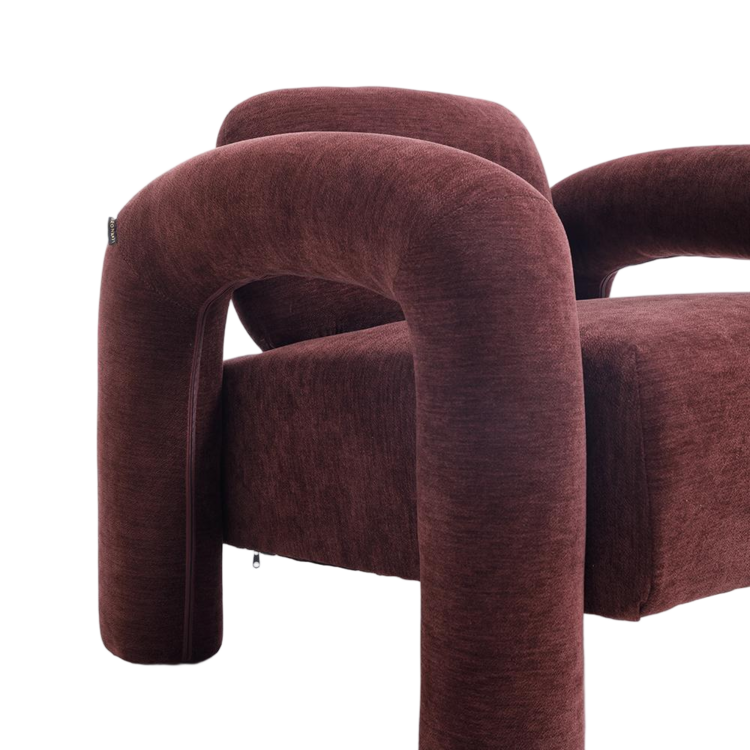 Fauteuil Tess velvet paars