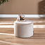 Velvet poef Anna beige