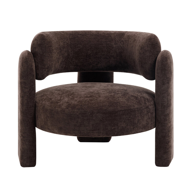 Fauteuil Jolie velvet bruin