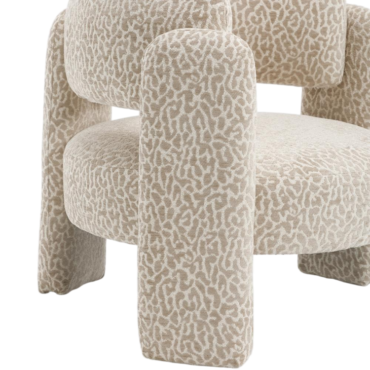 Fauteuil Jolie taupe leopard