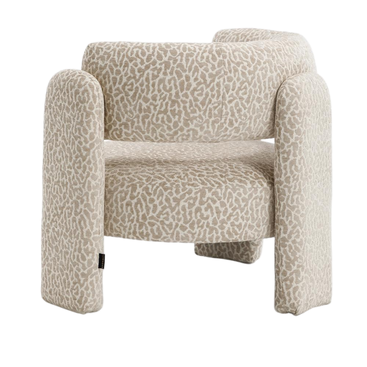 Fauteuil Jolie taupe leopard