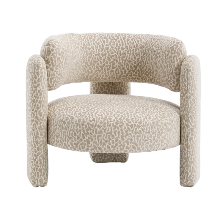 Fauteuil Jolie taupe leopard