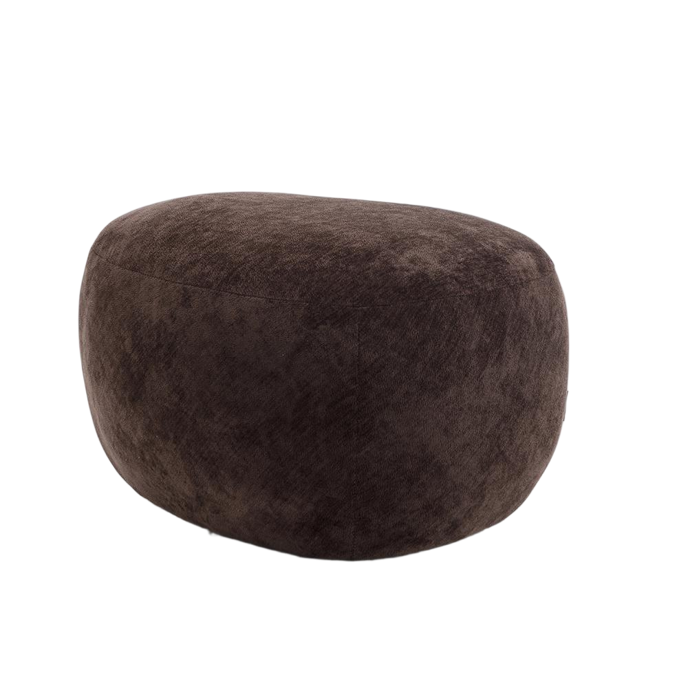 Poef Fenna velvet bruin