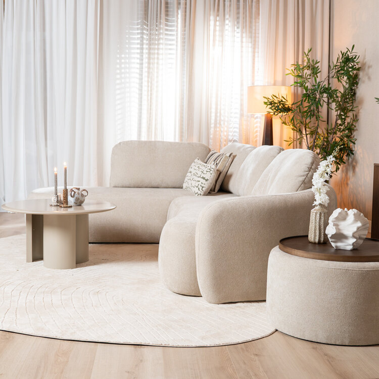 Hoekbank Vienna chenille beige links