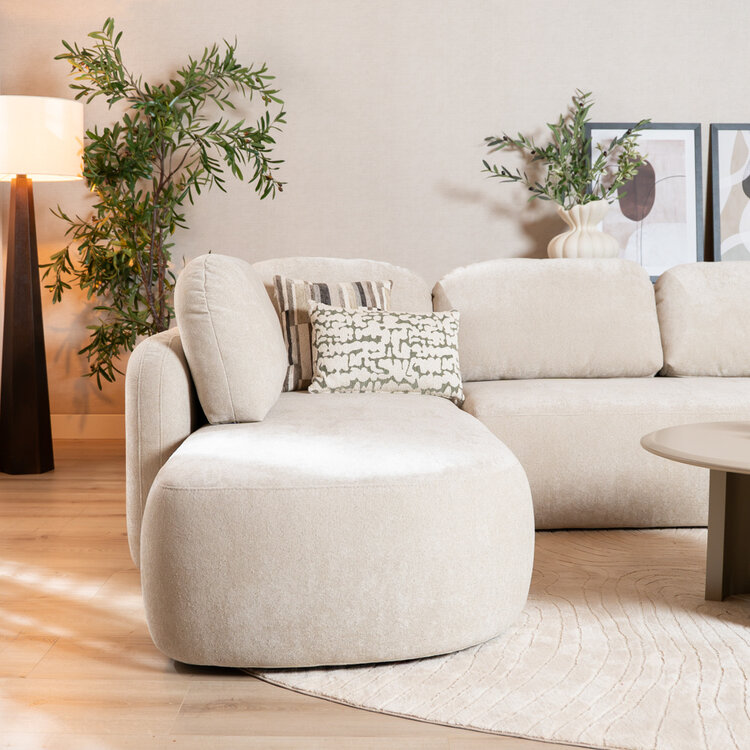 Hoekbank Vienna chenille beige links