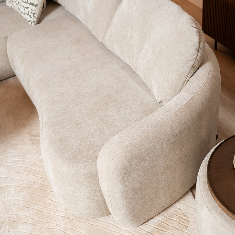 Hoekbank Vienna chenille beige links