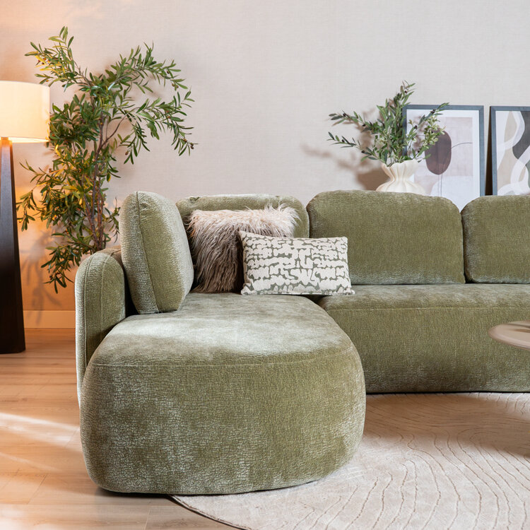 Hoekbank Vienna chenille groen links