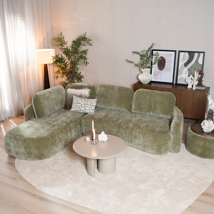 Hoekbank Vienna chenille groen links