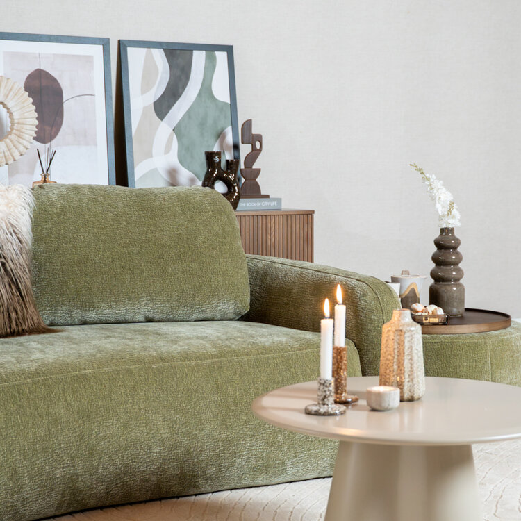 2,5-zitsbank Vienna chenille groen
